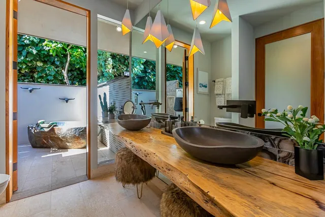 a view of swimming pool with a yard