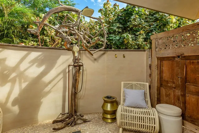 a backyard of a house