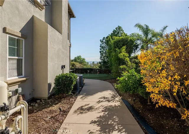 a view of small garden area