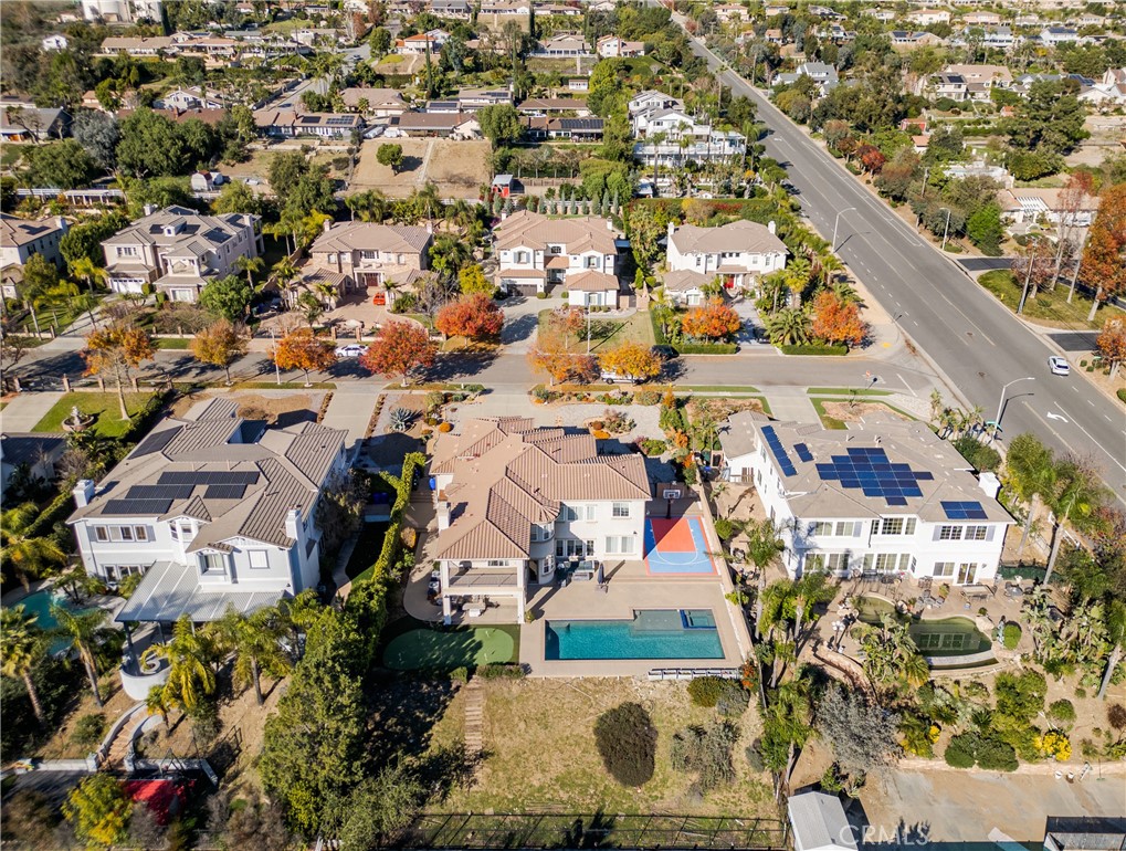 9669 Norbrook Drive Rancho Cucamonga, CA 91737 - Photo 45 of 47 an aerial view of residential houses with outdoor space