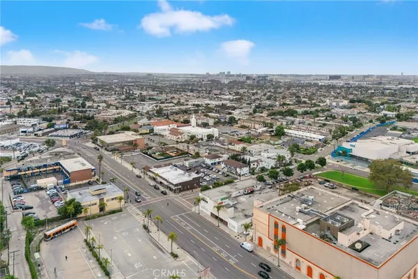 an aerial view of a city