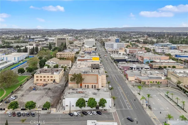an aerial view of a city