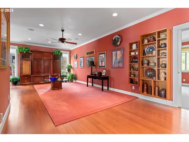 a view of a livingroom with furniture