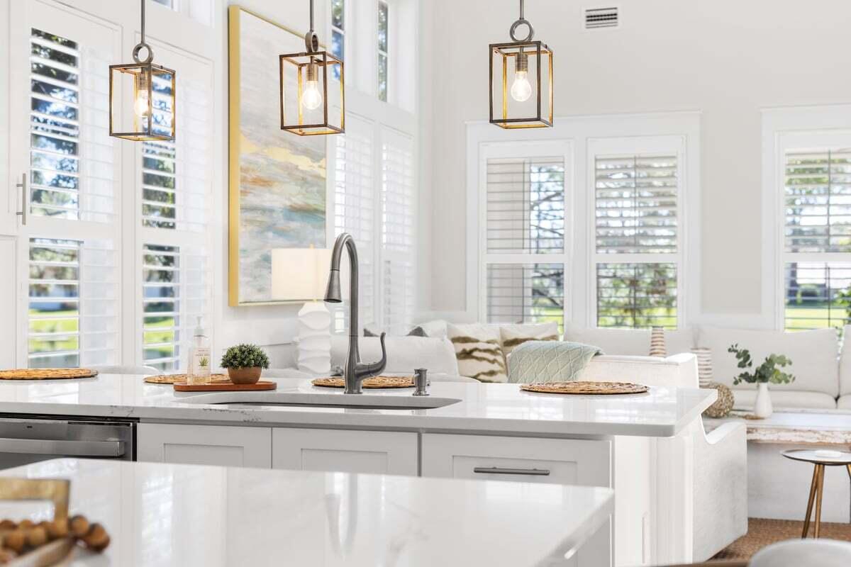 1281 Laurel Way Miramar Beach, FL 32550 - Photo 3 of 46 a bathroom with a double vanity sink window and a potted plant