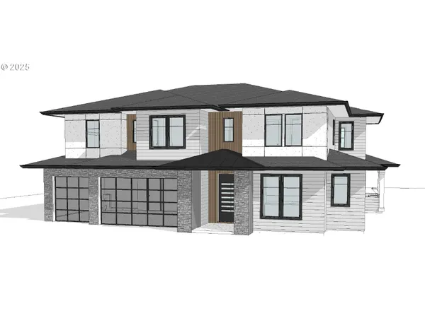 a front view of a house with a balcony