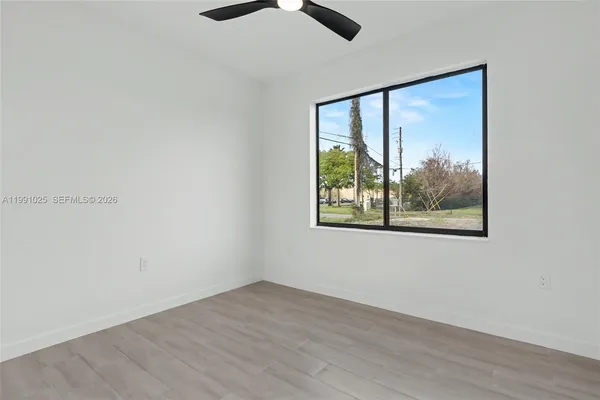 an empty room with a window
