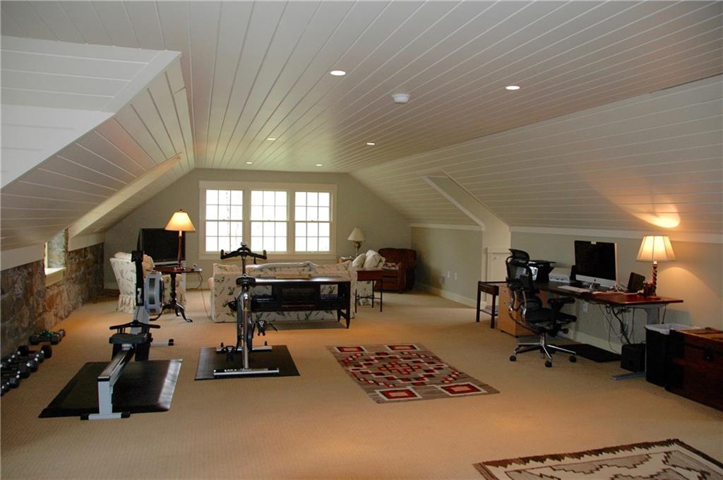 508 Beaver Road Edgeworth, PA 15143 - Photo 21 of 25 Upper level of barn is a large open space with room for office, workout equipment and entertaining areas. Lots of storage under eaves and in 2 storage rooms.