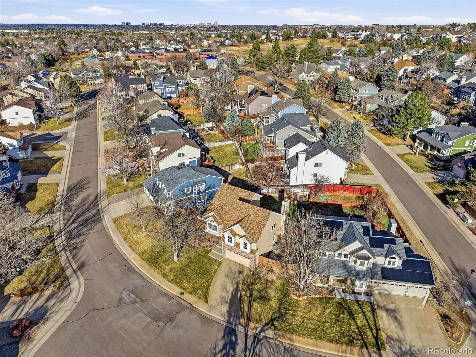 9426 Princeton Circle Highlands Ranch, CO 80130 - Photo 49 of 50 an aerial view of residential houses with outdoor space