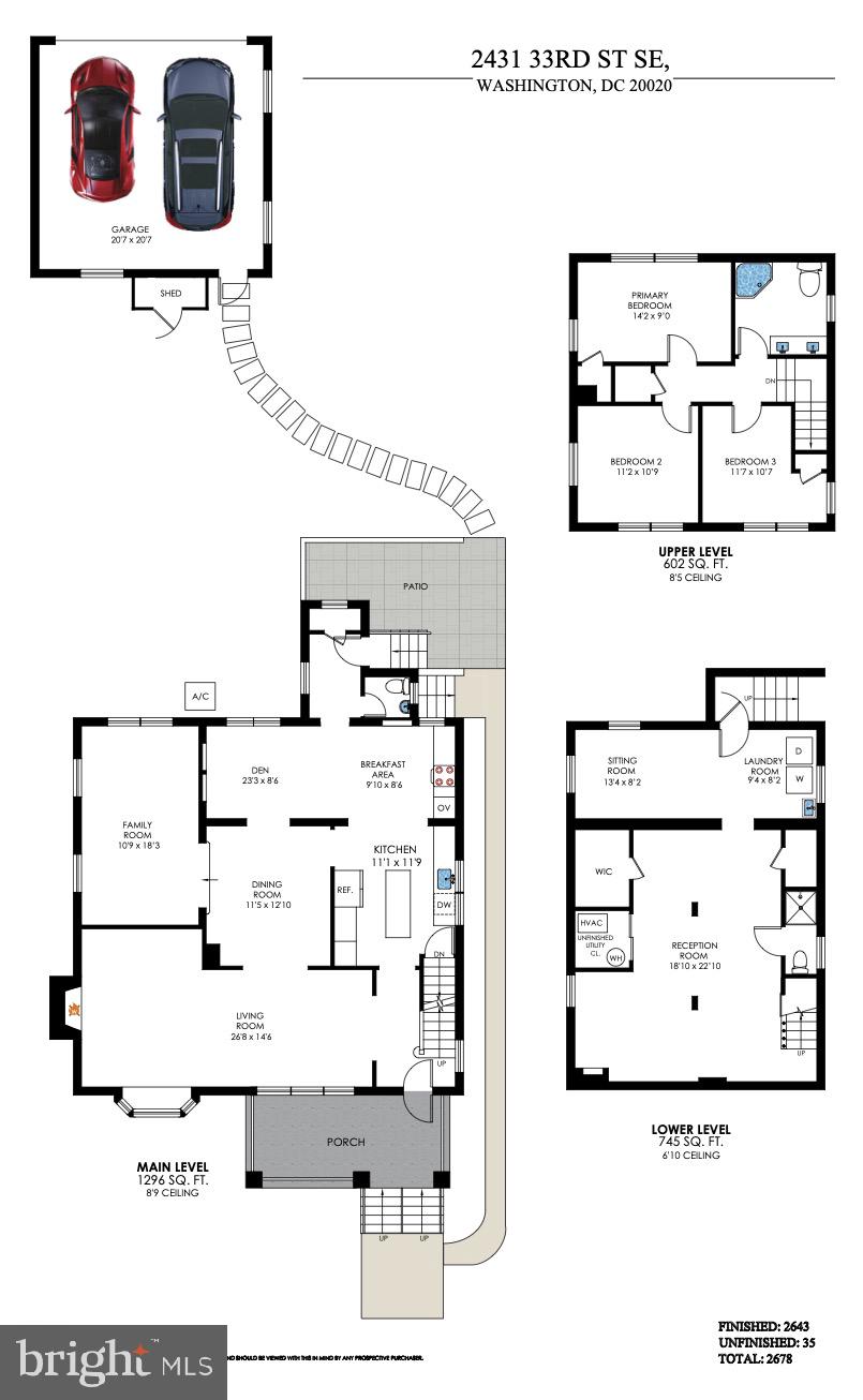 2431 33rd Street Southeast Washington, DC 20020 - Photo 2 of 36 Three levels and a freestanding garage