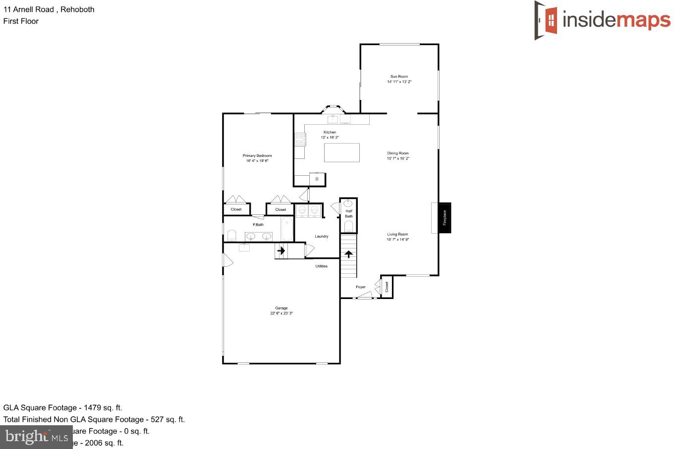 11 Arnell Road Rehoboth Beach, DE 19971 - Photo 35 of 46 a picture of floor plan