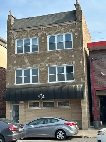 a car parked in front of a building