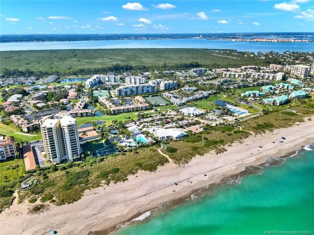 a view of a city with a yard