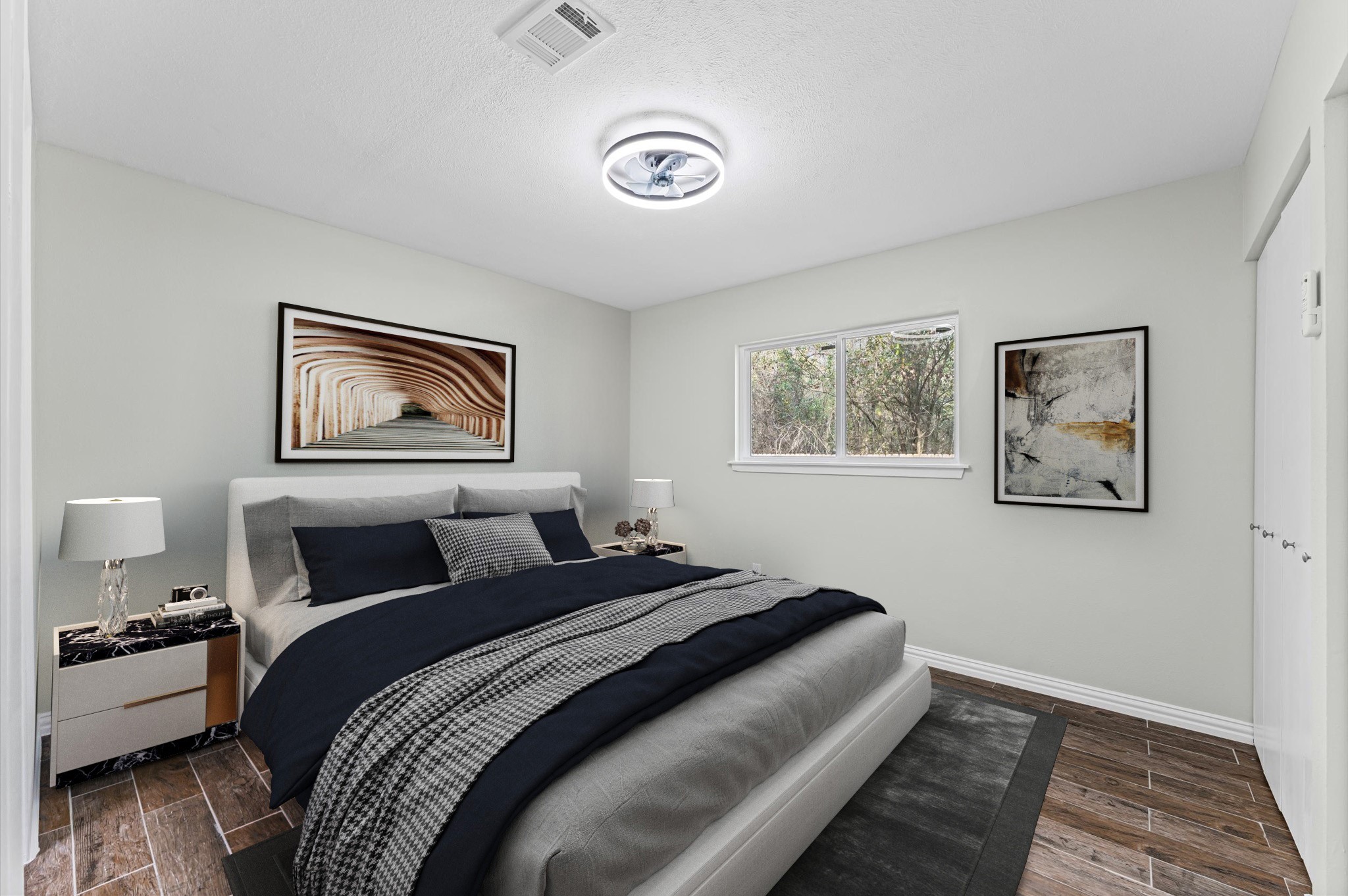1808 North Red Cedar Circle Spring, TX 77380 - Photo 20 of 31 a bedroom with a bed and a painting on the wall