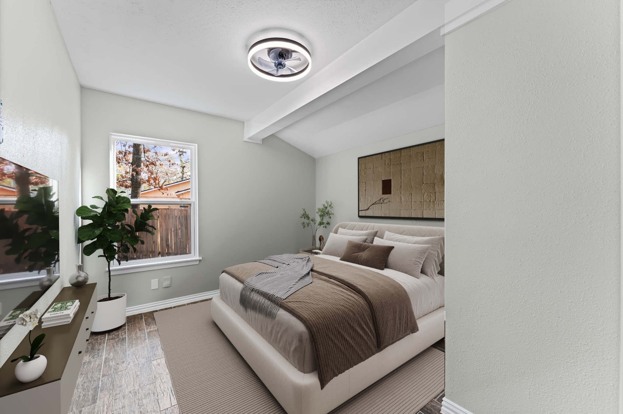 1808 North Red Cedar Circle Spring, TX 77380 - Photo 22 of 31 a bedroom with a bed and a flat screen tv