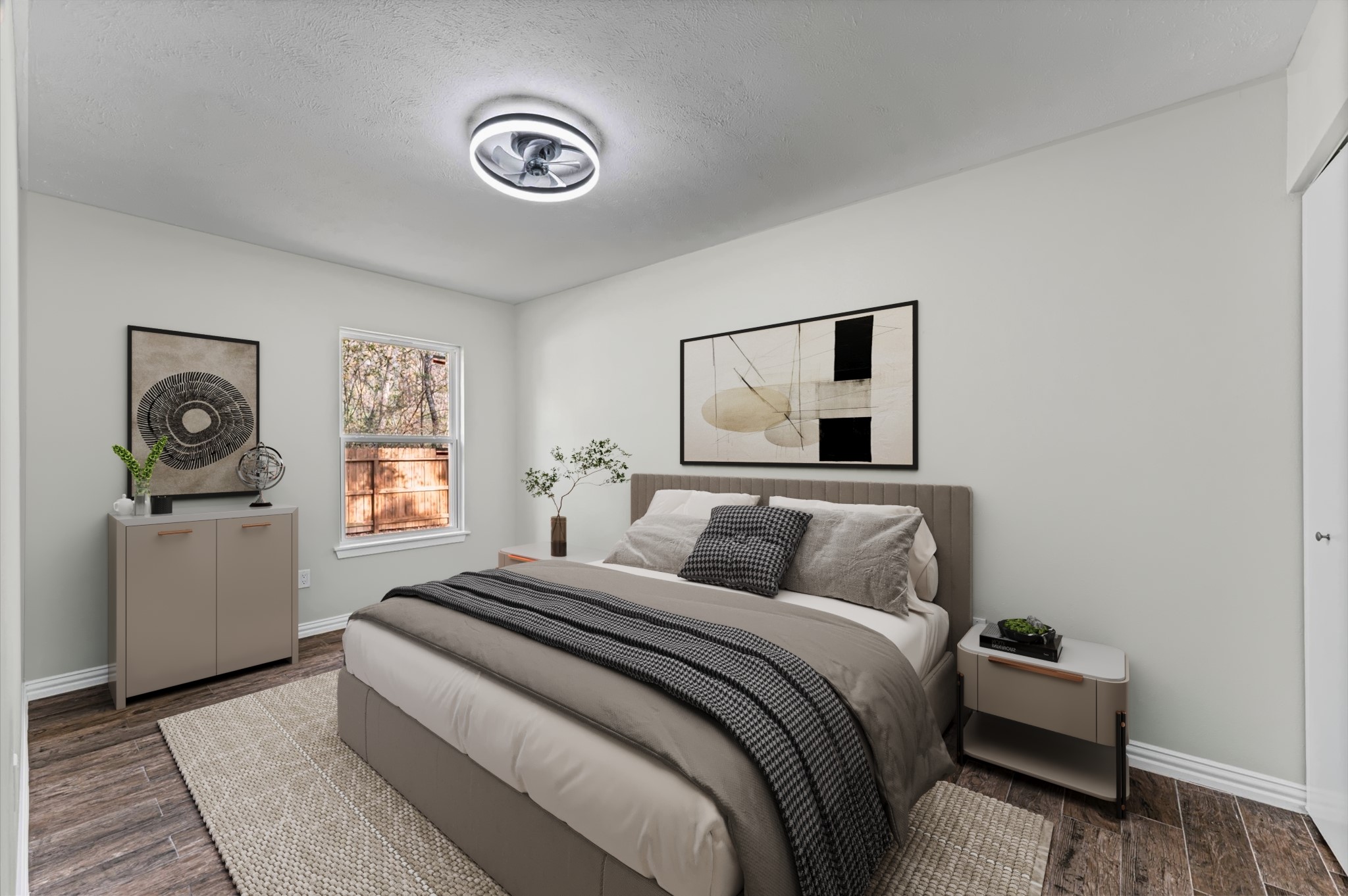 1808 North Red Cedar Circle Spring, TX 77380 - Photo 24 of 31 a bedroom with a bed and a chandelier