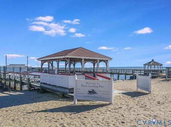 69 Pinewood Lane Colonial Beach, VA 22443 - Photo 18 of 20 Dock with a water view and a gazebo