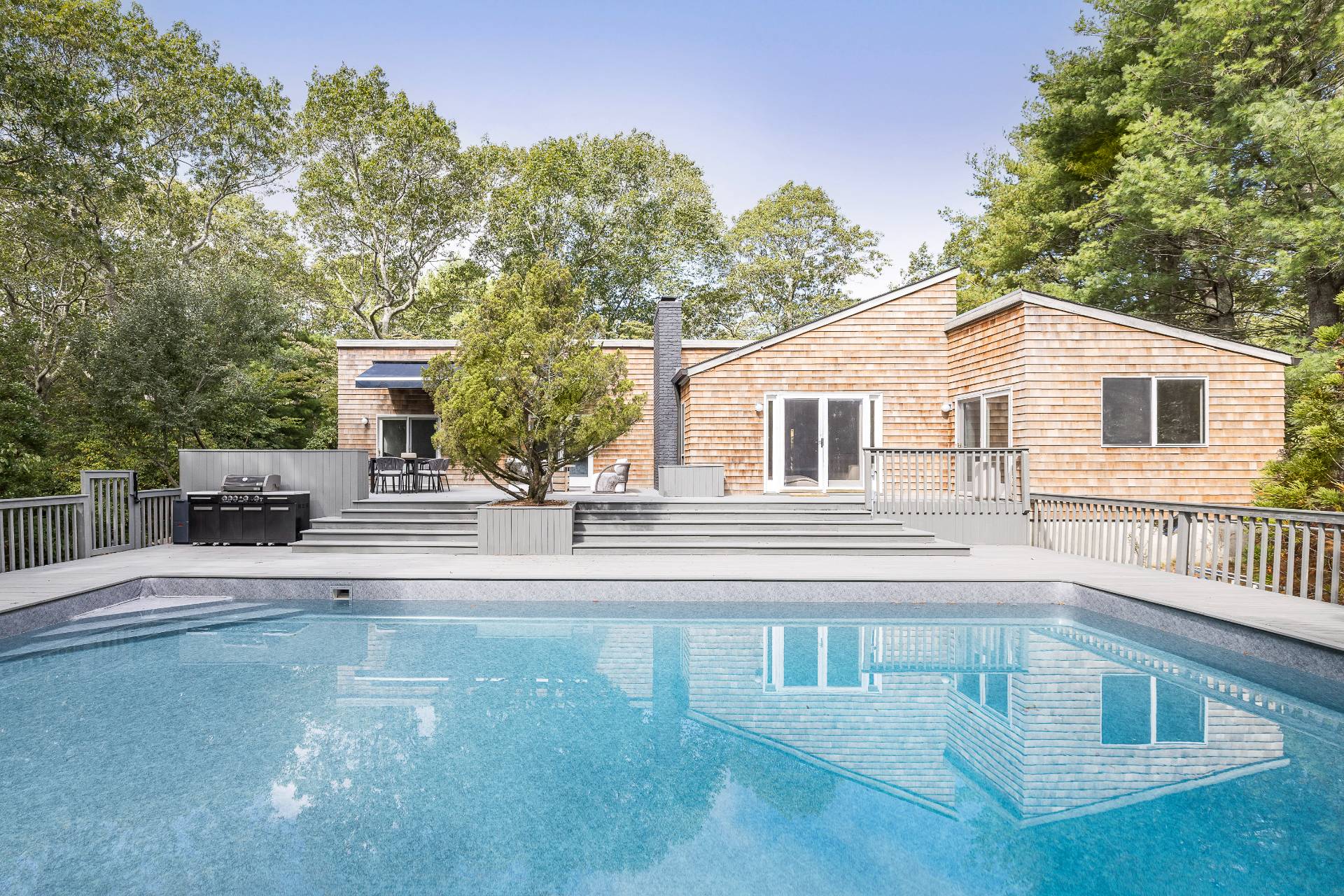 a view of a house with a balcony