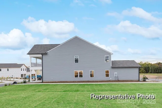 a house view with a garden space