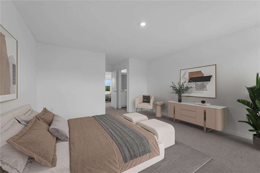 6032 Cliffbow Loop Leesburg, FL 34748 - Photo 17 of 31 a bedroom with bed chair and mirror