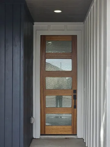 a view of front door