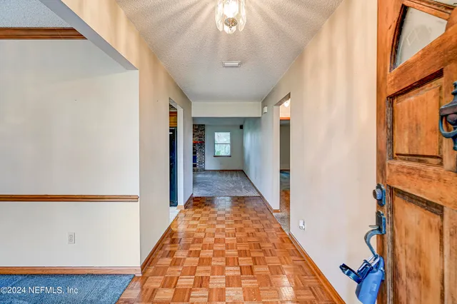 a view of hallway with stairs