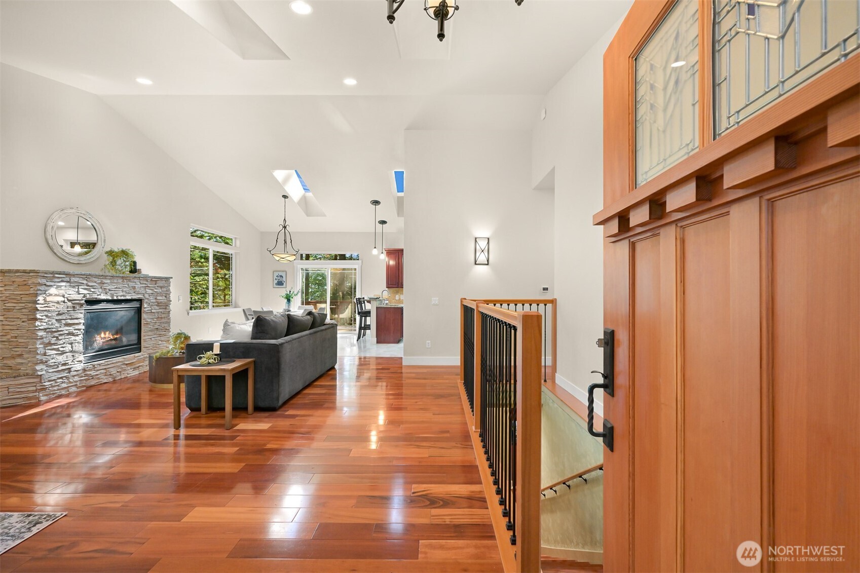 14 Gooseberry Circle Bellingham, WA 98229 - Photo 5 of 40 a living room with furniture wooden floor and a fireplace