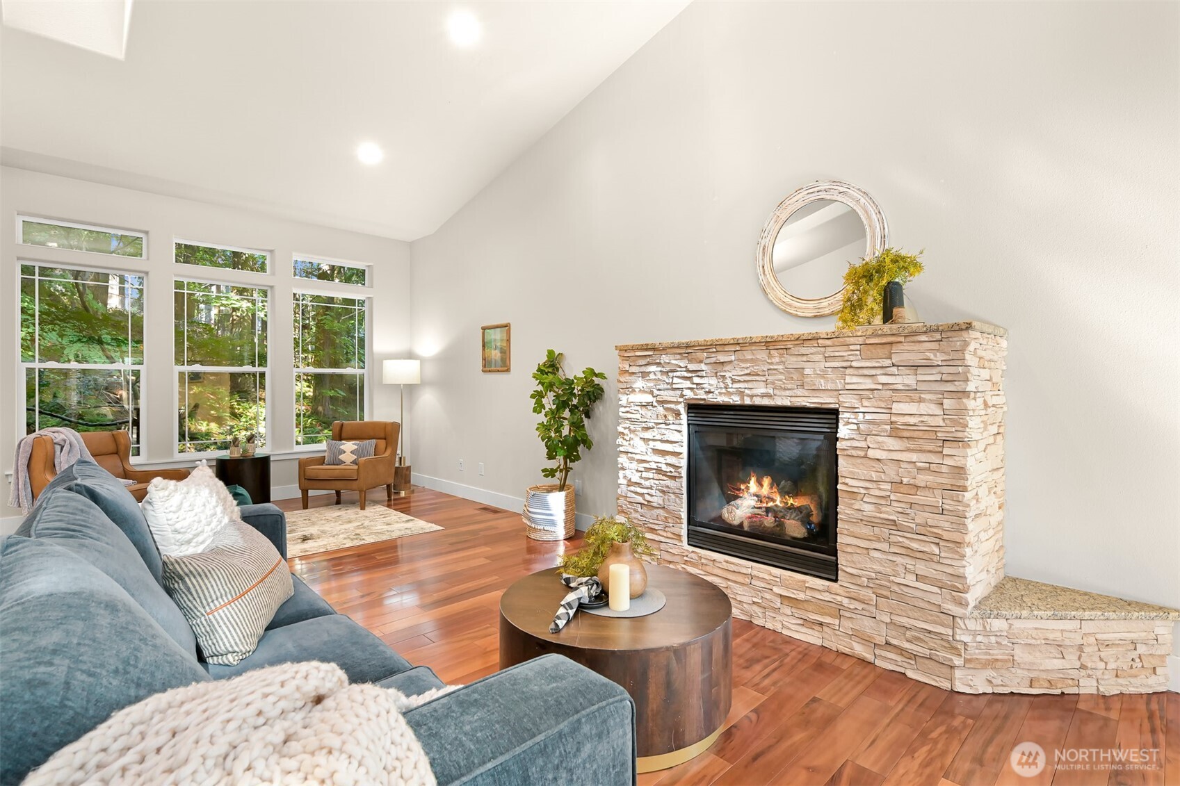 14 Gooseberry Circle Bellingham, WA 98229 - Photo 8 of 40 a living room with furniture a window and a fireplace