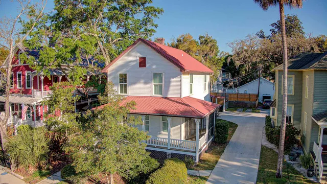 a view of a house with a patio