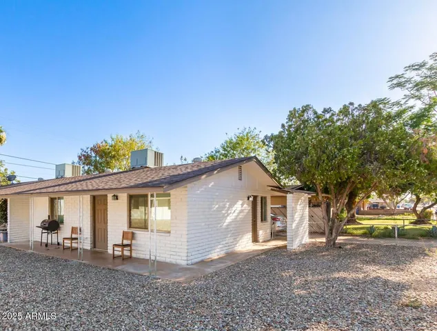 a view of a house with a patio