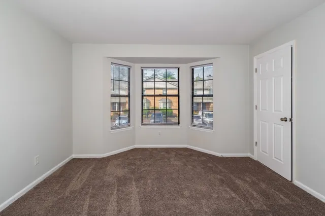 a big room with a window