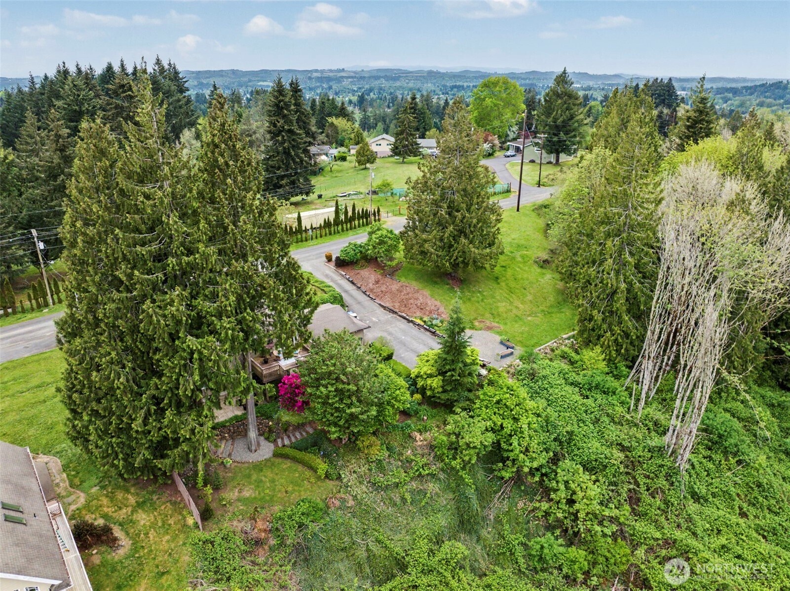1611 Ham Hill Road Centralia, WA 98531 - Photo 40 of 40 an aerial view of residential house with outdoor space and trees all around