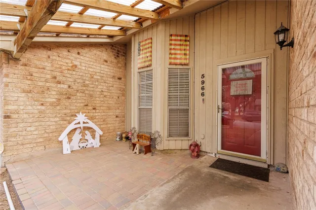 a view of a door in the house