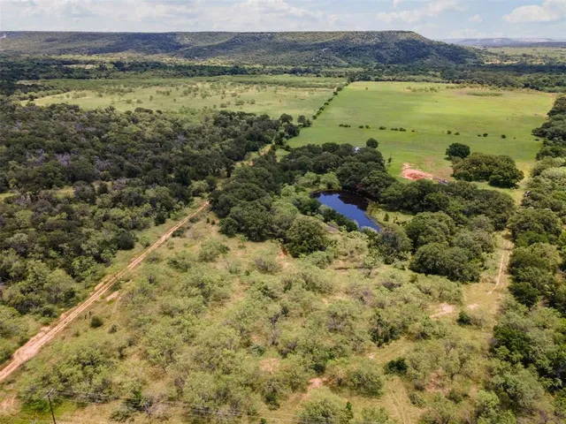 a view of a lake with a houses