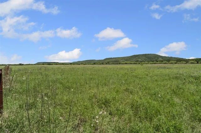 a view of an ocean and a yard