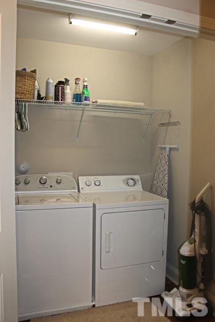 3972 Volkswalk Place Raleigh, NC 27610 - Photo 19 of 24 a utility room with dryer and washer