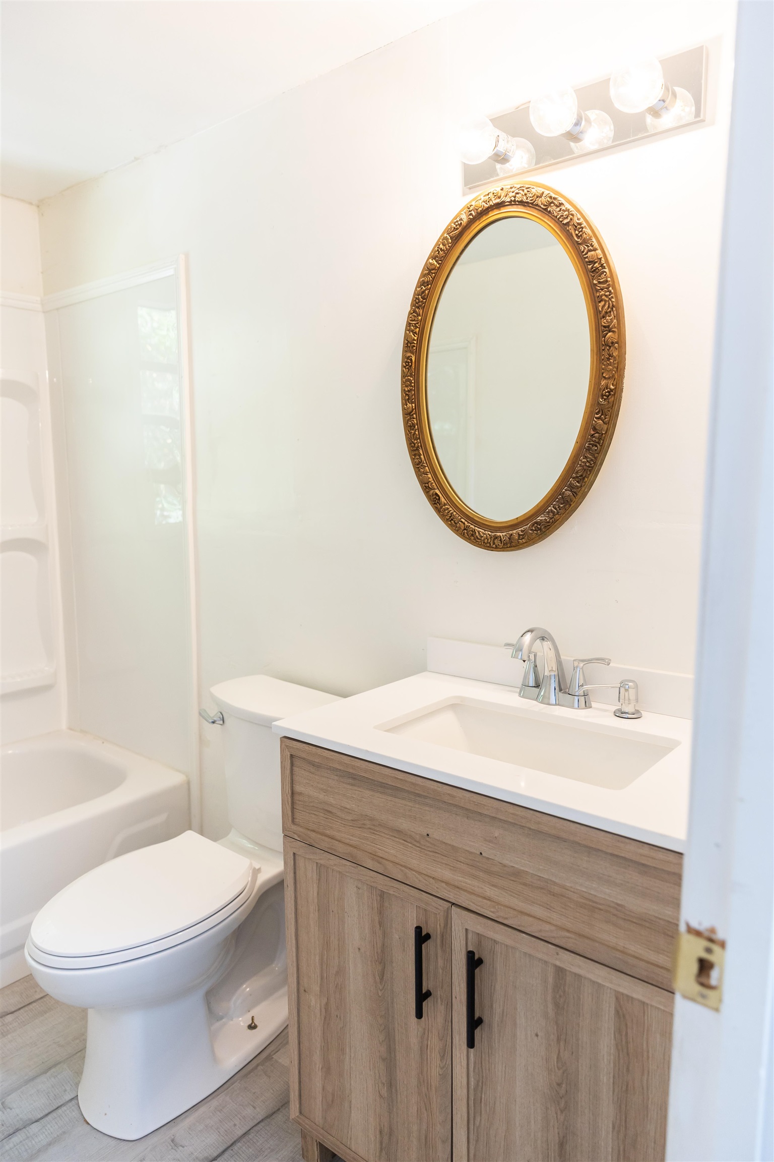 2063 Pedlar River Road Vesuvius, VA 24483 - Photo 28 of 35 a bathroom with a sink a toilet and a mirror