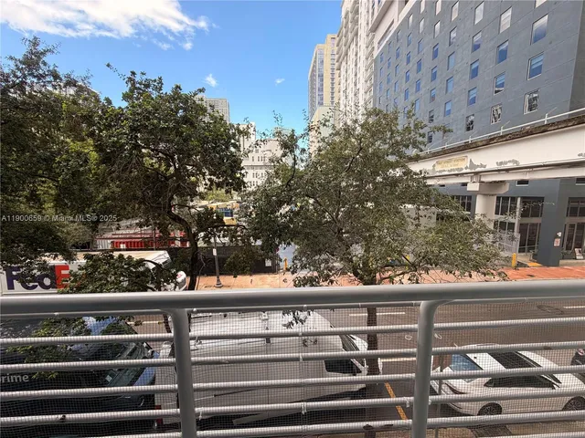 a view of street from window