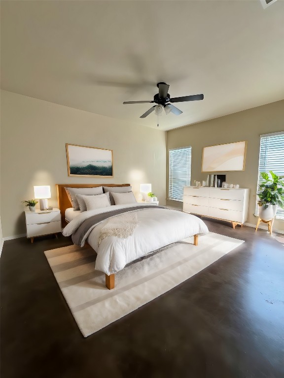 515 Jack Rabbit Lane, Unit A Buda, TX 78610 - Photo 7 of 16 a bed room with a bed mirror and a couch