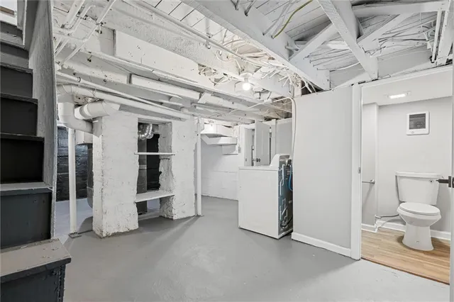 a view of a room with closet