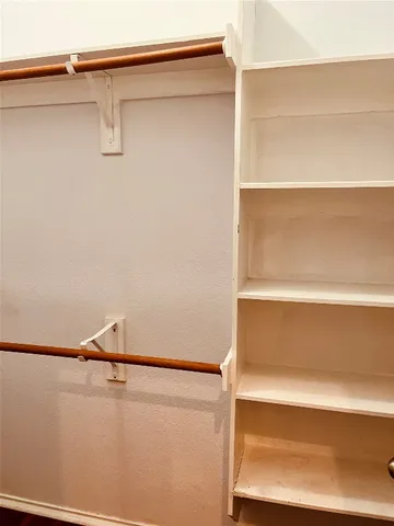 a close view of closet