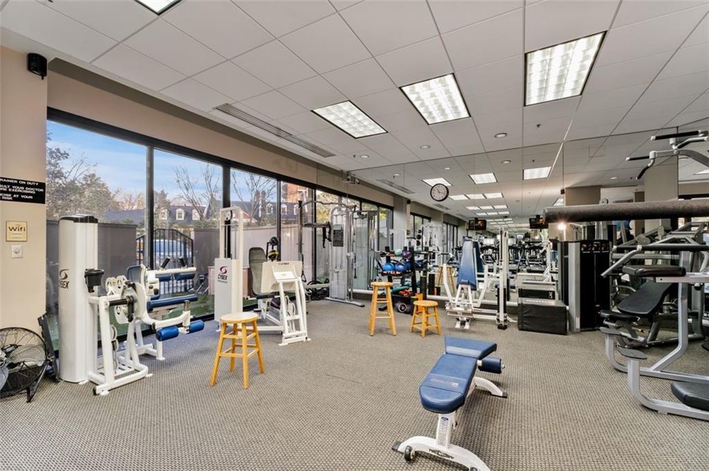 2660 Peachtree Road Northwest, Unit 9G Atlanta, GA 30305 - Photo 37 of 42 a view of a room with gym equipment
