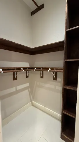 a close view of closet