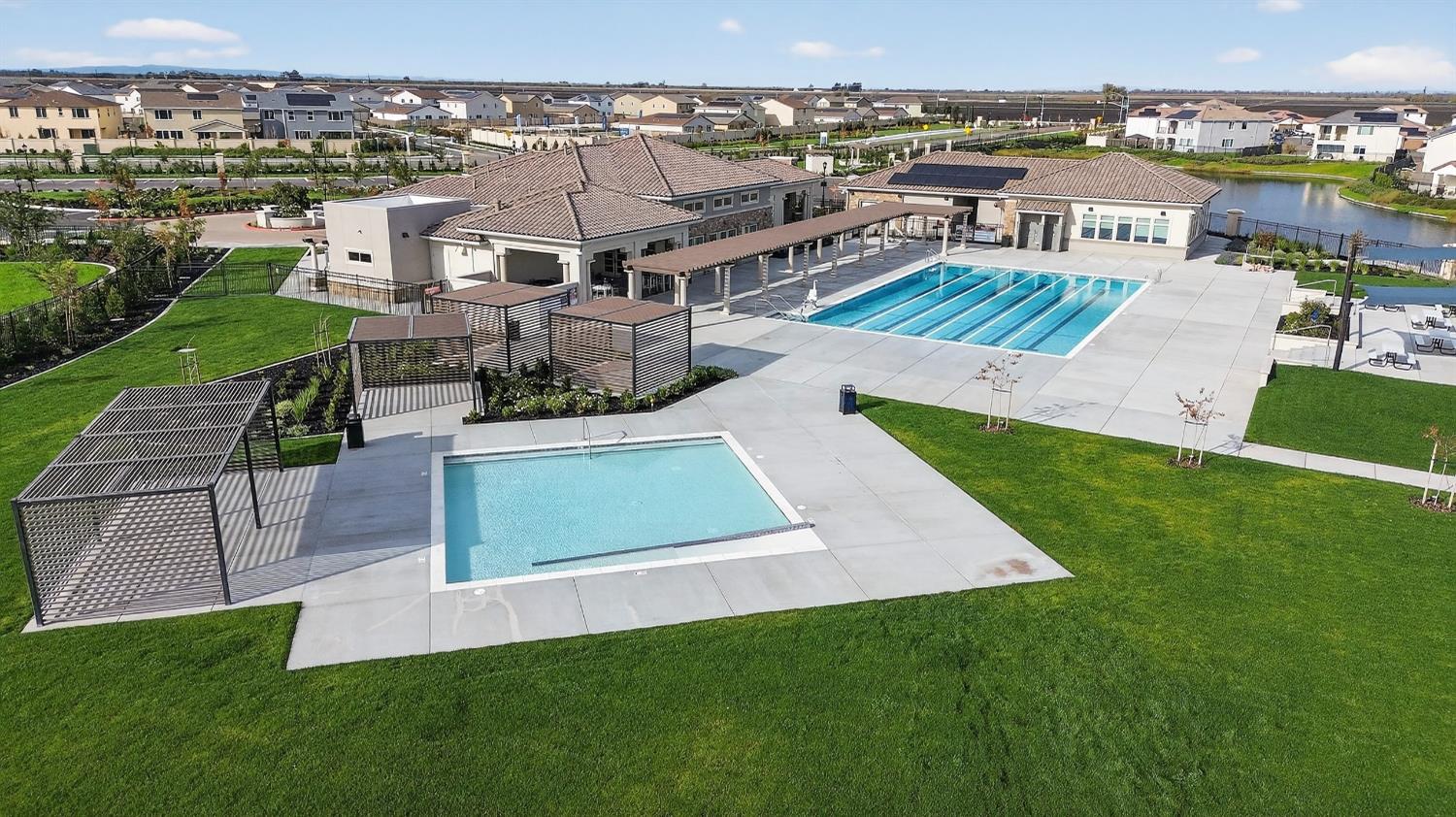 10124 Wayfaring Drive Stockton, CA 95219 - Photo 40 of 54 SkyView of Clubhouse & Amenities