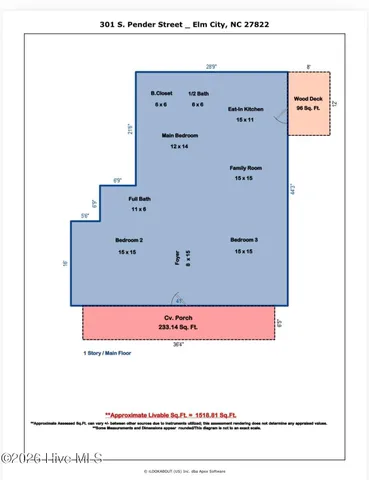 $94,900 | 301 South Pender Street, Elm City, NC 27822