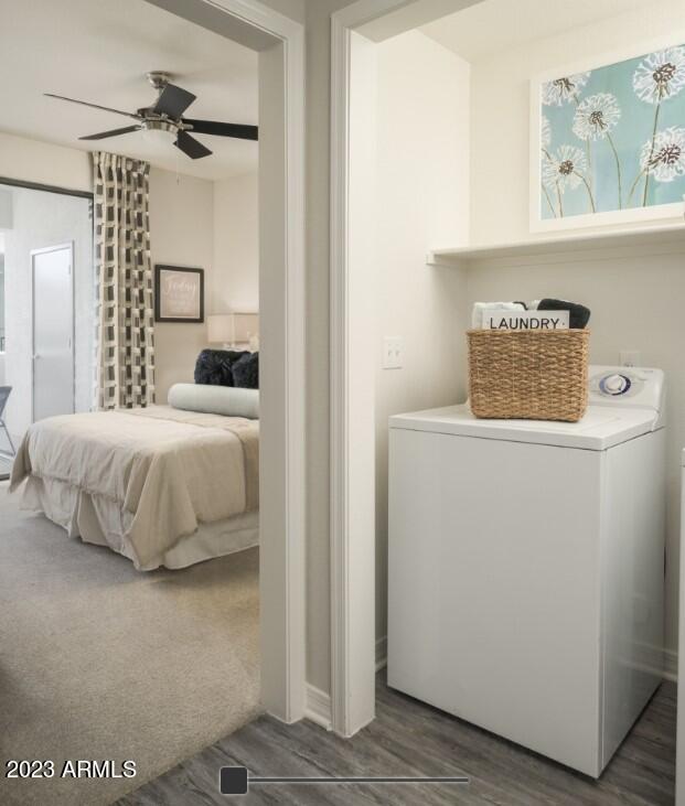 2910 South Greenfield Road, Unit 1 Gilbert, AZ 85295 - Photo 8 of 13 Laundry and Bedroom