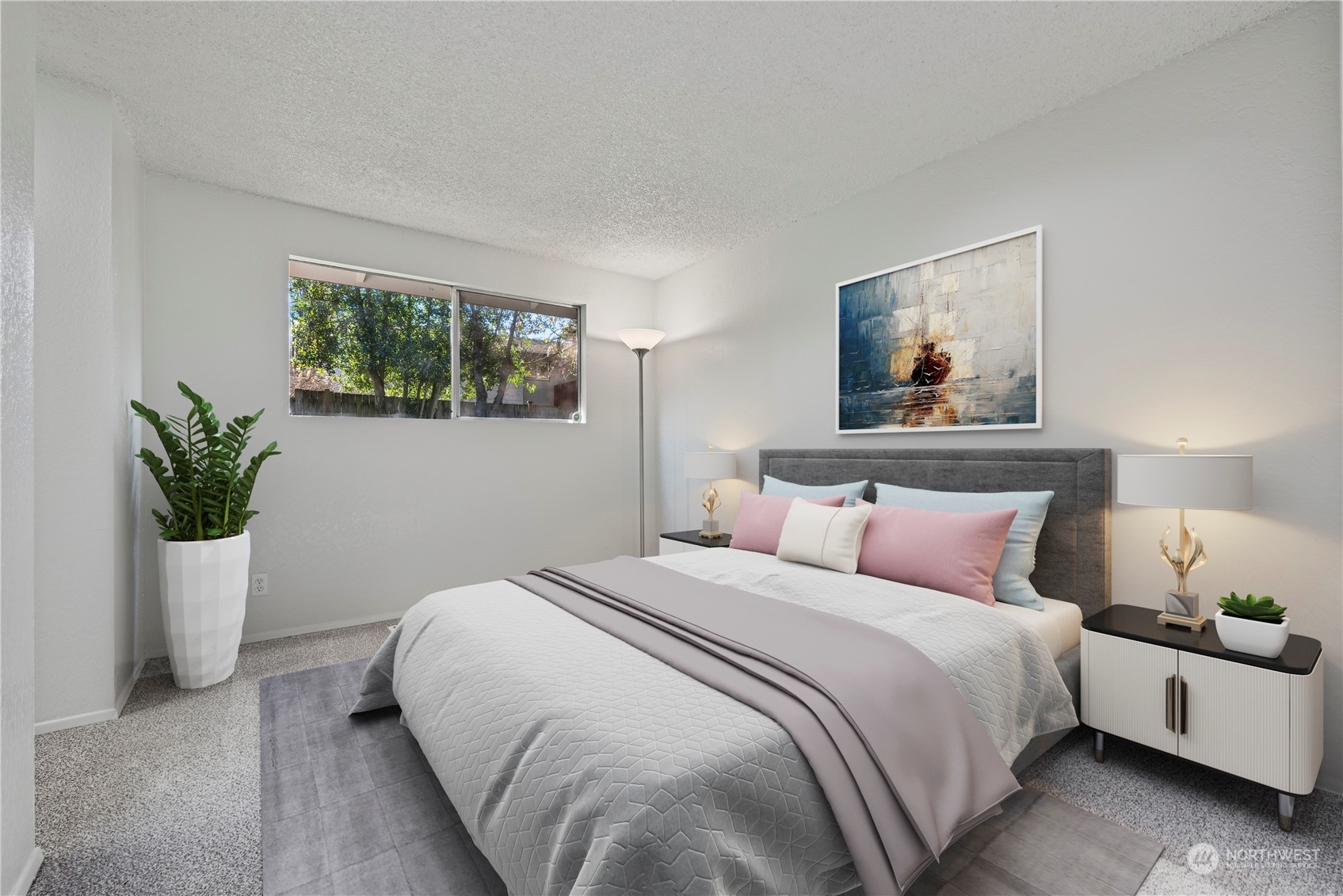 704 221st Street Southwest Bothell, WA 98021 - Photo 13 of 21 a bedroom with a bed and a potted plant