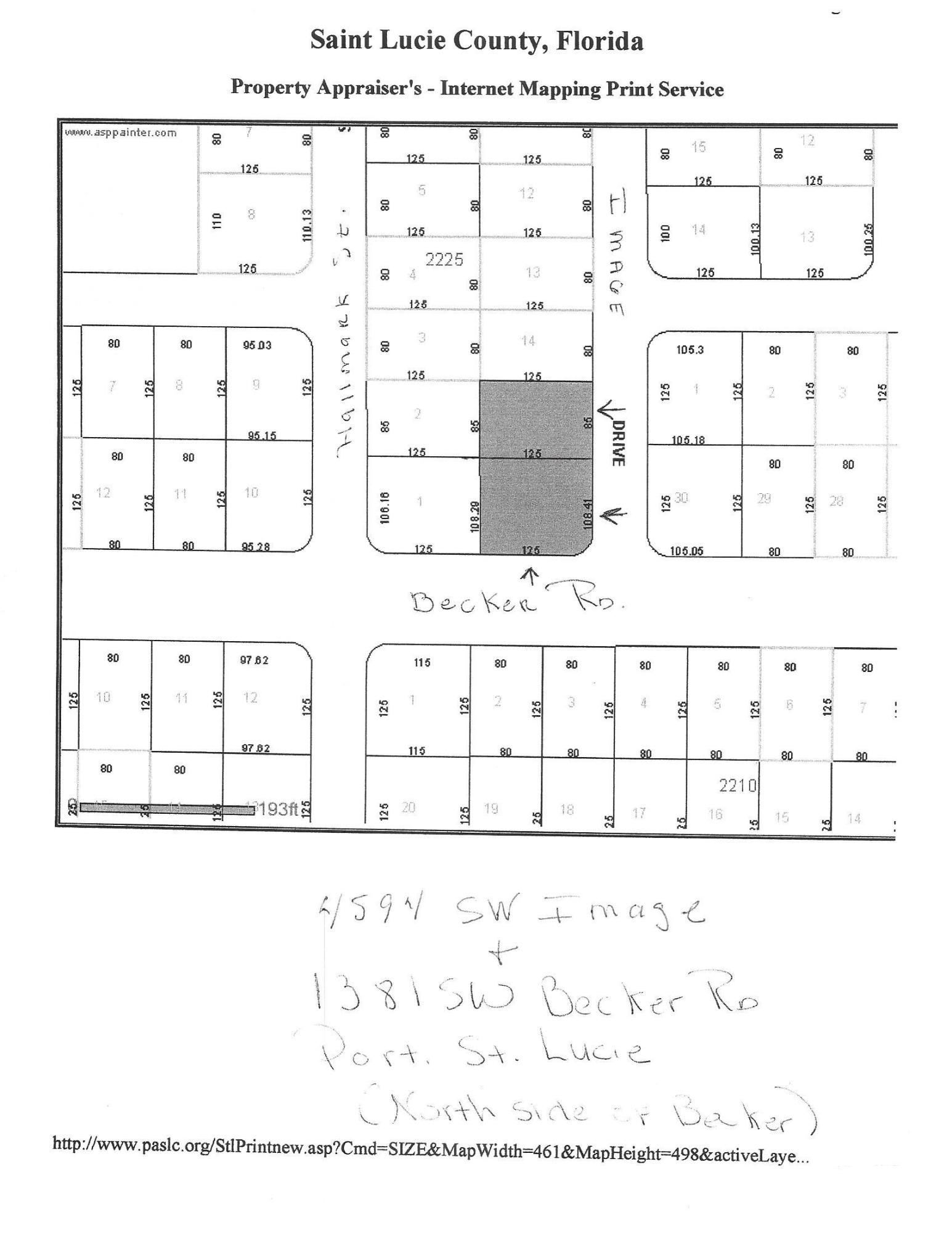 1381 Southwest Becker Road Port St. Lucie, FL 34953 - Photo 1 of 3 1381 Becker and 4595 Image Plat