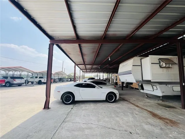 a view of a car garage