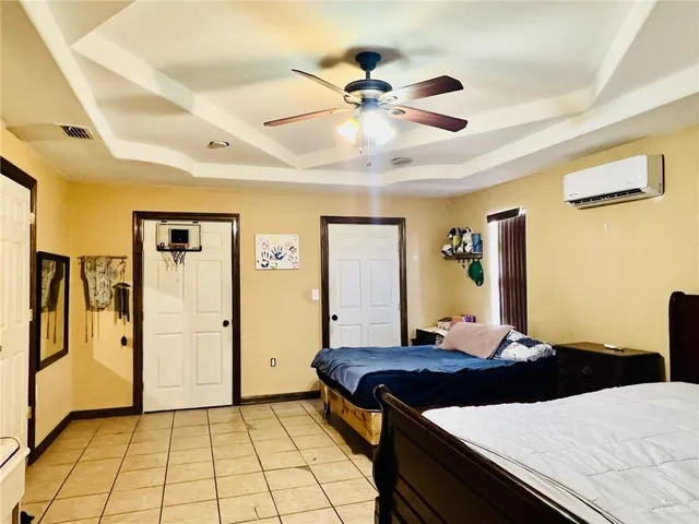 a view of a closet with storage