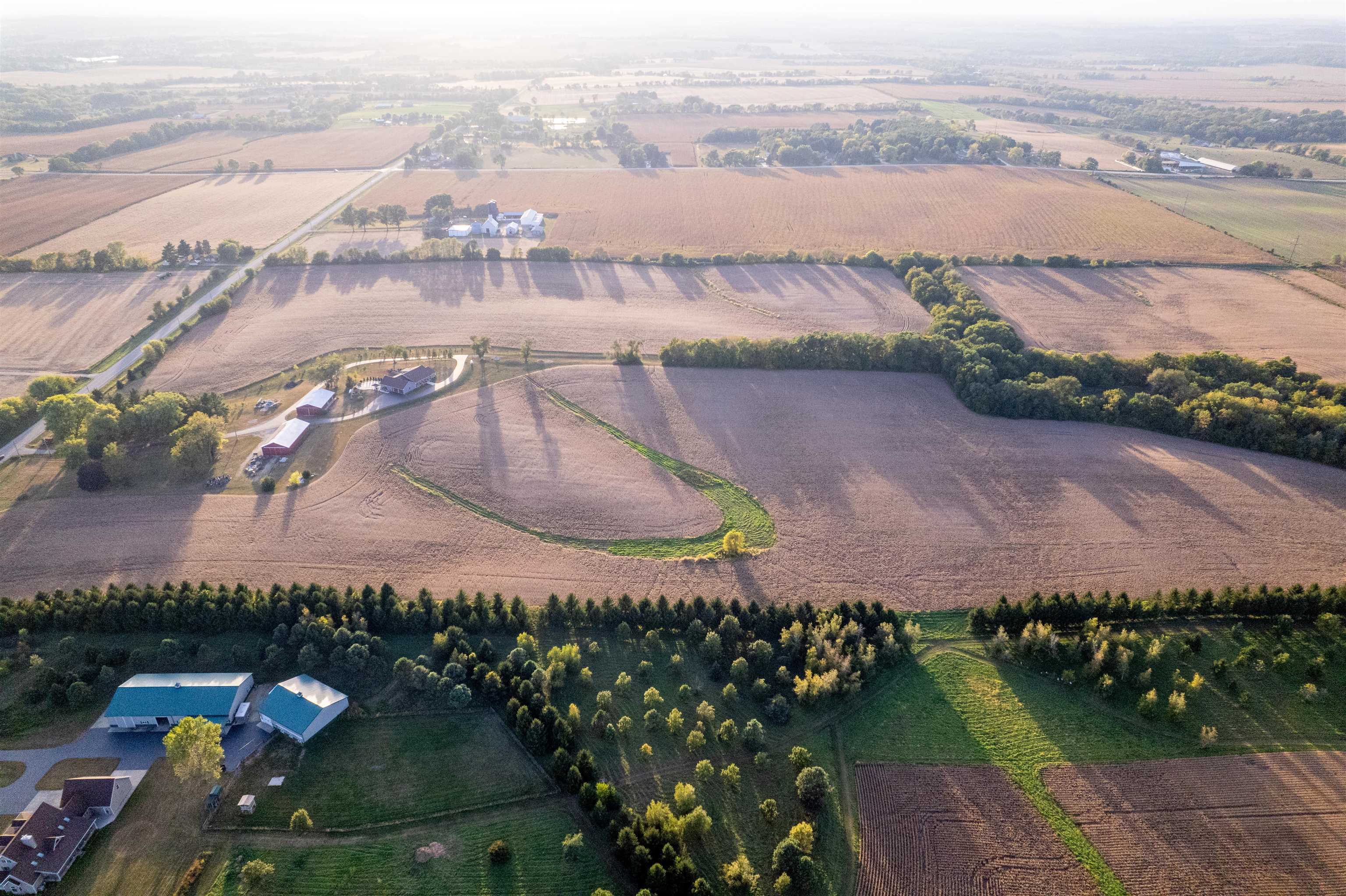 0 Telegraph Road Pecatonica, IL 61063 - Photo 41 of 56 an aerial view of a house with a yard and lake view